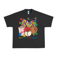 Pigment Black take me out to the ballgame  autism baseball Urban Heavy Tee - MaliasSmallBusiness