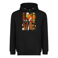 Black Fall Nurse love Heavyweight Hoodie - NancyCooperArtShop