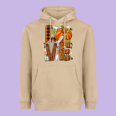 Fall Nurse Love Heavyweight Hoodie Designed By Nancycooperartshop