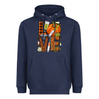 Navy Fall Nurse love Heavyweight Hoodie - NancyCooperArtShop