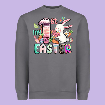 My First Easter Heavyweight Sweatshirt Designed By Maliassmallbusiness
