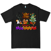Black happy hallothanksmas trees Premium Tee - AdoDesignShop