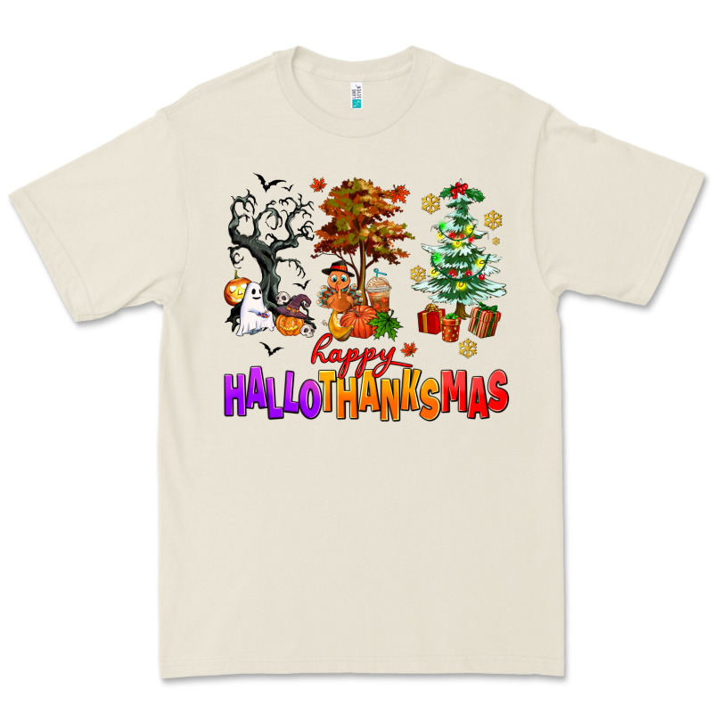 Happy Hallothanksmas Trees Premium Tee by AdoDesignShop | Teevron