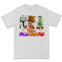 Dove Grey happy hallothanksmas trees Premium Tee - AdoDesignShop
