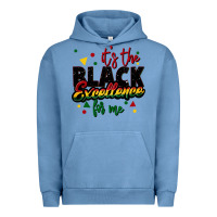 Pigment Pebble Blue It's the black excellence for me Urban Hoodie - FaDigitalArtStudio