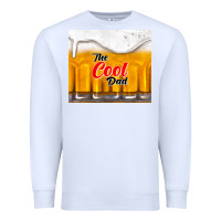 White the cool dad and beer Premium Sweatshirt - TumblerDesignByShophia