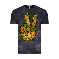 Cloud Black Pineapple Peace Sign Vintage Tee - Jasminsmagicworld