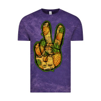 Cloud Purple Pineapple Peace Sign Vintage Tee - Jasminsmagicworld