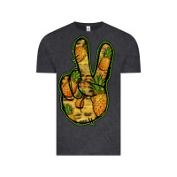 Vintage Black Pineapple Peace Sign Vintage Tee - Jasminsmagicworld