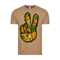 Vintage Coffee Pineapple Peace Sign Vintage Tee - Jasminsmagicworld