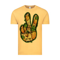 Vintage Mustard Pineapple Peace Sign Vintage Tee - Jasminsmagicworld