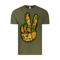 Vintage Olive Pineapple Peace Sign Vintage Tee - Jasminsmagicworld