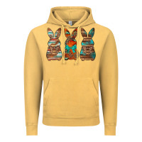 Vintage Mustard western easter bunnies Vintage Hoodie - Jasminsmagicworld