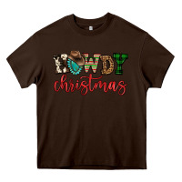 Chocolate Brown howdy christmas Heavy Core Tee - FaDigitalArtStudio
