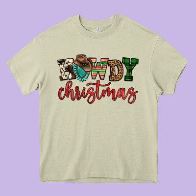 Howdy Christmas Heavy Core Tee Designed By Fadigitalartstudio