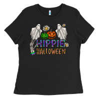 Black hippie halloween Ladies Tee - CowhideDigitalArt