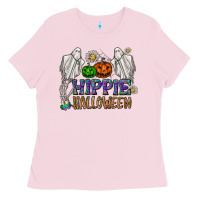 Bubblegum Pink hippie halloween Ladies Tee - CowhideDigitalArt