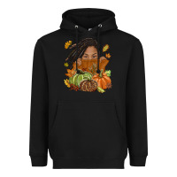 Black Fall with black girl Heavyweight Hoodie - NancyCooperArtShop