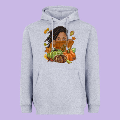 Fall With Black Girl Heavyweight Hoodie Designed By Nancycooperartshop