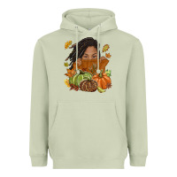 Matcha Fall with black girl Heavyweight Hoodie - NancyCooperArtShop