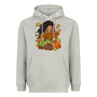 Moon Dust Fall with black girl Heavyweight Hoodie - NancyCooperArtShop