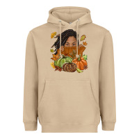 Mushroom Fall with black girl Heavyweight Hoodie - NancyCooperArtShop