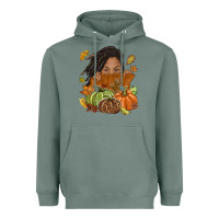 Sage Fall with black girl Heavyweight Hoodie - NancyCooperArtShop