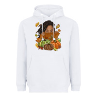 White Fall with black girl Heavyweight Hoodie - NancyCooperArtShop
