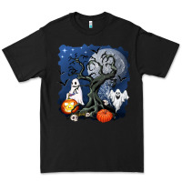 Black halloween tree and ghosts Premium Tee - AdoDesignShop