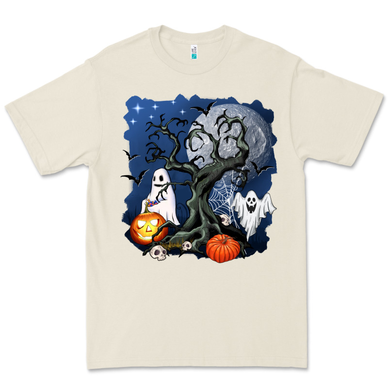 Halloween Tree And Ghosts Premium Tee by AdoDesignShop | Teevron
