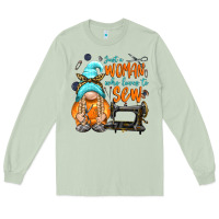Matcha just a woman who loves to sew Long Sleeve Tee - NancyCooperArtShop