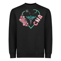 Black cna heart Heavyweight Sweatshirt - MaliasSmallBusiness