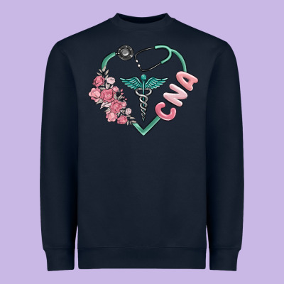 Cna Heart Heavyweight Sweatshirt Designed By Maliassmallbusiness