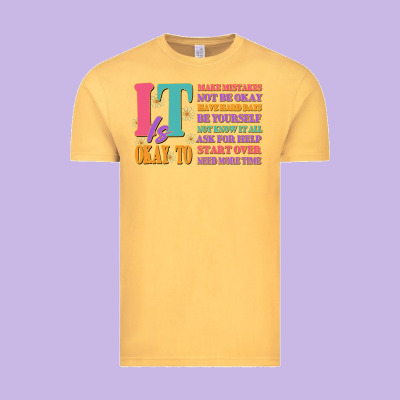 It Is Okay To Vintage Tee Designed By Jahusdesignshop