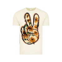 Vintage Arctic Floral Gold Peace Sign Vintage Tee - Jasminsmagicworld