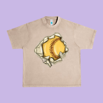 Softball Urban Heavy Tee Designed By Maliassmallbusiness