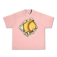 Salmon softball Urban Heavy Tee - MaliasSmallBusiness
