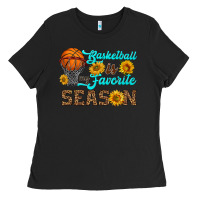 Black basketball is my favorite season Ladies Tee - HRA Design Shop