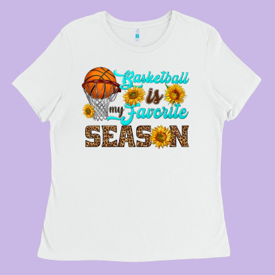 Basketball Is My Favorite Season Ladies Tee Designed By Hra Design Shop