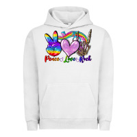 Pigment Lunar Rock Peace love rock Urban Hoodie - FaDigitalArtStudio