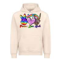 Sandshell Peace love rock Urban Hoodie - FaDigitalArtStudio
