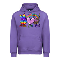 Tulip Peace love rock Urban Hoodie - FaDigitalArtStudio