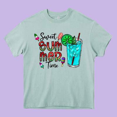 Sweet Summer Time Heavy Core Tee Designed By Cowhidedigitalart