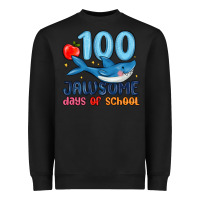 Black 100 jawsome days of school Heavyweight Sweatshirt - MaliasSmallBusiness