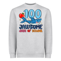 Heather Grey 100 jawsome days of school Heavyweight Sweatshirt - MaliasSmallBusiness