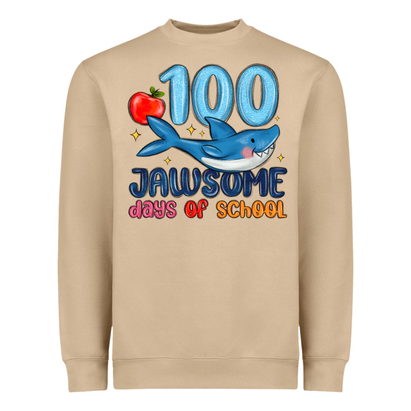 100 Jawsome Days Of School Heavyweight Sweatshirt by MaliasSmallBusiness | Teevron