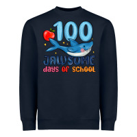 Navy 100 jawsome days of school Heavyweight Sweatshirt - MaliasSmallBusiness