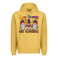 Antique Gold love gnomes no bounds Premium Hoodie - JahusDesignShop