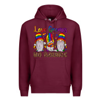 Burgundy love gnomes no bounds Premium Hoodie - JahusDesignShop