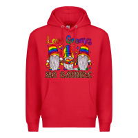 Red love gnomes no bounds Premium Hoodie - JahusDesignShop